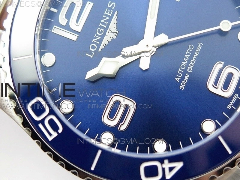 Conquest L3.840.4.56.6 Real Ceramic Bezel SS ZF 1:1 Best Edition Blue dial On SS Bracelet A2824